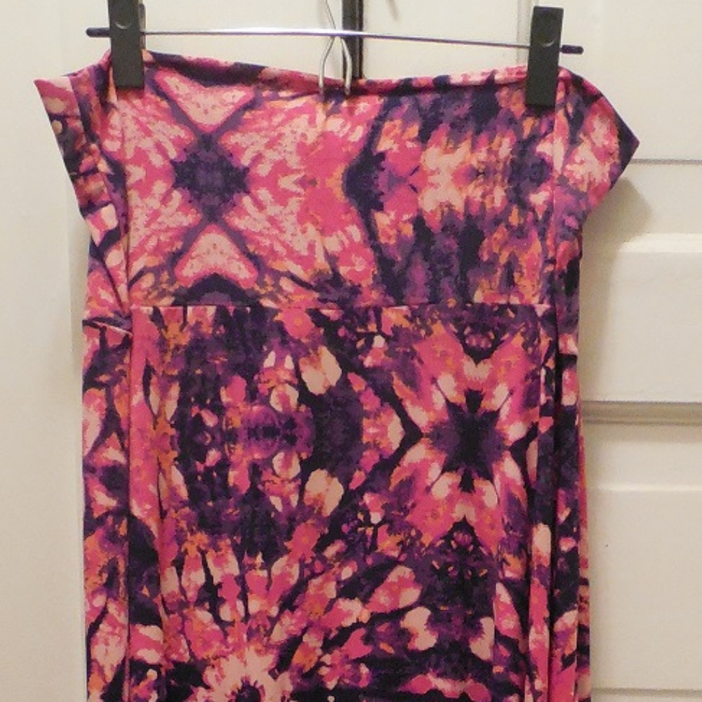 Lularoe tiedye maxi skirt Size L NWOT